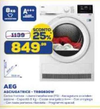Euronics AEG Asciugatrice offerta