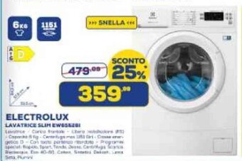 Euronics ELECTROLUX Lavatrice Slim offerta