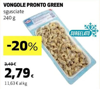 Coop VONGOLE PRONTO GREEN sgusciate 240 g offerta