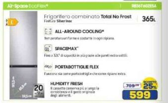 Euronics Frigorifero combinato Total No Frost offerta