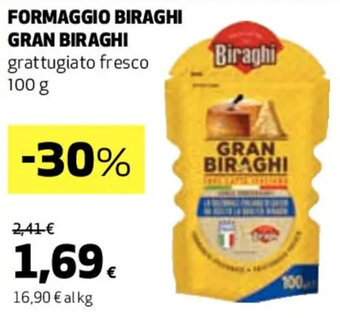 Coop FORMAGGIO BIRAGHI GRAN BIRAGHI grattugiato fresco 100 g offerta