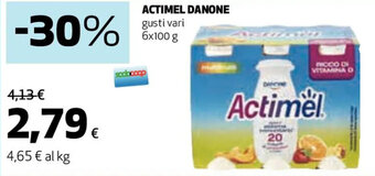 Coop ACTIMEL DANONE gusti vari 6x100 g offerta
