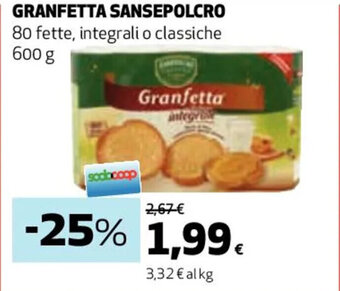 GRANFETTA SANSEPOLCRO 80 fette, integrali o classiche 600 g
