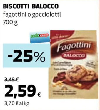 Coop BISCOTTI BALOCCO fagottini o gocciolotti 700 g offerta