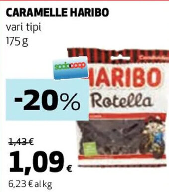 Coop CARAMELLE HARIBO vari tipi 175 g offerta