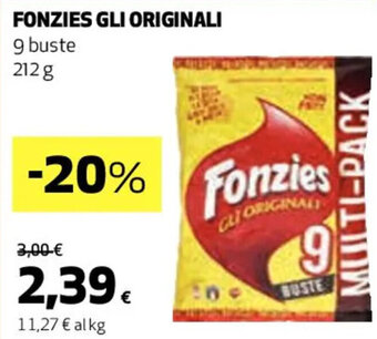 Coop FONZIES GLI ORIGINALI 9 buste 212 g offerta