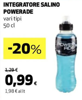 Coop INTEGRATORE SALINO POWERADE vari tipi 50 cl offerta