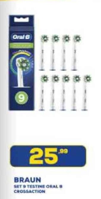 Euronics BRAUN SET 9 TESTINE ORAL B CROSSACTION offerta