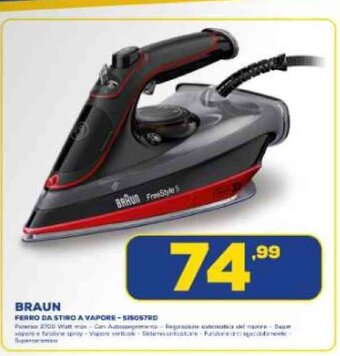 Euronics Braun Ferro Da Stiro A Vapore offerta