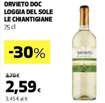 Coop ORVIETO DOC LOGGIA DEL SOLE LE CHIANTIGIANE 75 cl offerta