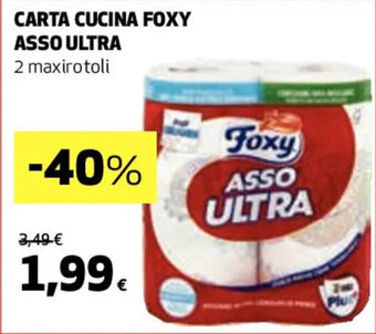 Coop CARTA CUCINA FOXY ASSO ULTRA 2 maxirotoli offerta