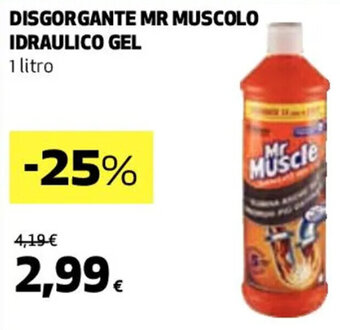 Coop DISGORGANTE MR MUSCOLO IDRAULICO GEL 1 Litro offerta