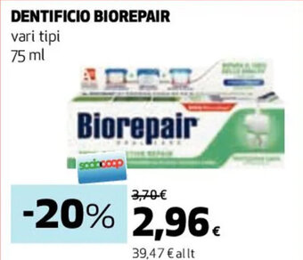 Coop DENTIFICIO BIOREPAIR vari tipi 75 ml offerta