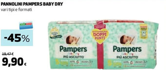 Coop PANNOLINI PAMPERS BABY DRY vari tipi offerta