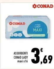 Conad Margherita Conad assorbenti lady offerta
