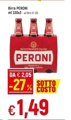 Famila Peroni birra offerta