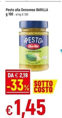 Famila Barilla pesto alla genovese offerta