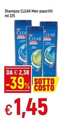 Famila Clear shampoo men offerta