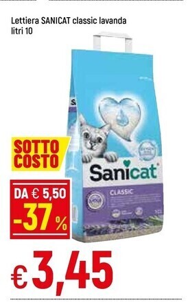 Famila Sanicat lettiera classic lavanda litri 10 offerta