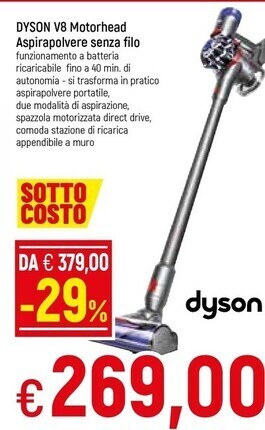 Famila Dyson v8 motorhead aspirapolvere senza filo offerta