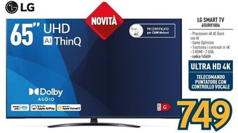 Sinergy Lg smart tv 65ur81006 offerta