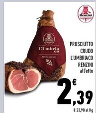 Conad Margherita Renzini prosciutto crudo l'umbriaco offerta