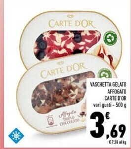 Conad Carte d'or vaschetta gelato affogato offerta