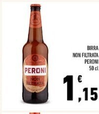 Conad Peroni birra non filtrata offerta