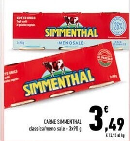 Conad Simmenthal carne offerta