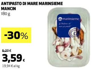 Coop ANTIPASTO DI MARE MARINSIEME MANCIN 180 g offerta