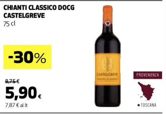 Coop CHIANTI CLASSICO DOCG CASTELGREVE 75 cl offerta