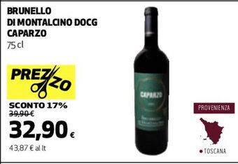 Coop BRUNELLO DI MONTALCINO DOCG CAPARZO 75 cl offerta