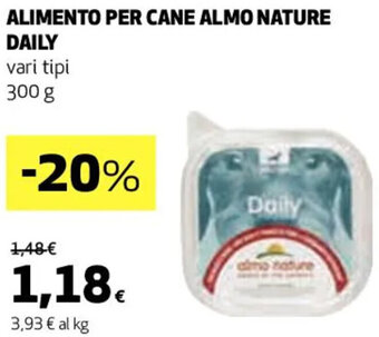 Coop ALIMENTO PER CANE ALMO NATURE DAILY vari tipi 300 g offerta