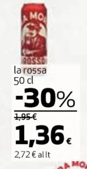 Coop la rossa 50 cl offerta
