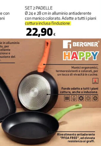 Coop Linea Cottura Berger SET 2 PADELLE offerta