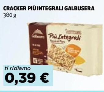 Coop CRACKER PIÙ INTEGRALI GALBUSERA 380 g offerta