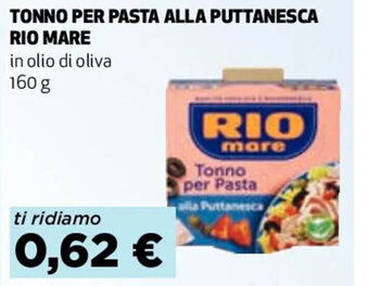 Coop TONNO PER PASTA ALLA PUTTANESCA RIO MARE 160 g offerta