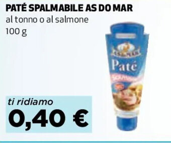 Coop PATÉ SPALMABILE AS DO MAR 100 g offerta