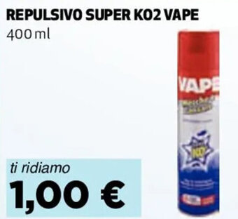 Coop REPULSIVO SUPER KO2 VAPE 400 ml offerta