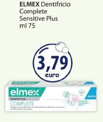 Acqua & Sapone ELMEX Dentifricio Complete Sensitive Plus ml 75 offerta