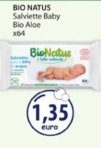 Acqua & Sapone BIO NATUS Salviette Baby Bio Aloe x64 offerta