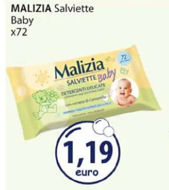 Acqua & Sapone MALIZIA Salviette Baby x72 offerta