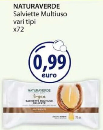 Acqua & Sapone NATURAVERDE Salviette Multiuso vari tipi x72 offerta