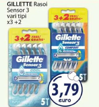 Acqua & Sapone GILLETTE Rasoi Sensor 3 vari tipi x3 +2 offerta