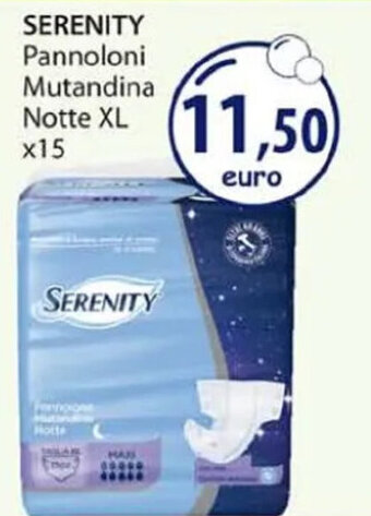 Acqua & Sapone SERENITY Pannoloni Mutandina Notte XL x15 offerta