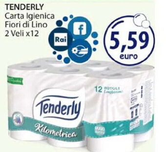 Acqua & Sapone TENDERLY Carta Igienica Fiori di Lino 2 Veli x12 offerta