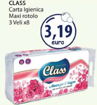 Acqua & Sapone CLASS Carta Igienica Maxi rotolo 3 Veli x8 offerta