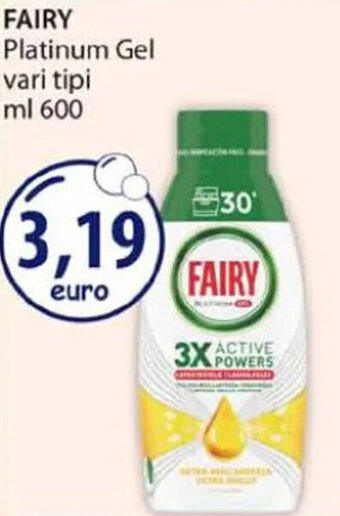 Acqua & Sapone FAIRY Platinum Gel vari tipi ml 600 offerta