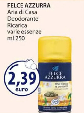Acqua & Sapone FELCE AZZURRA Aria di Casa Deodorante Ricarica varie essenze ml 250 offerta