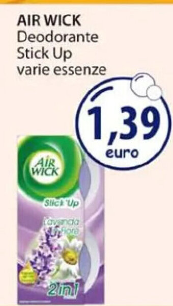 Acqua & Sapone AIR WICK Deodorante Stick Up varie essenze offerta